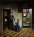 Frau mit Kind in einem Pantry Genre Pieter de Hooch